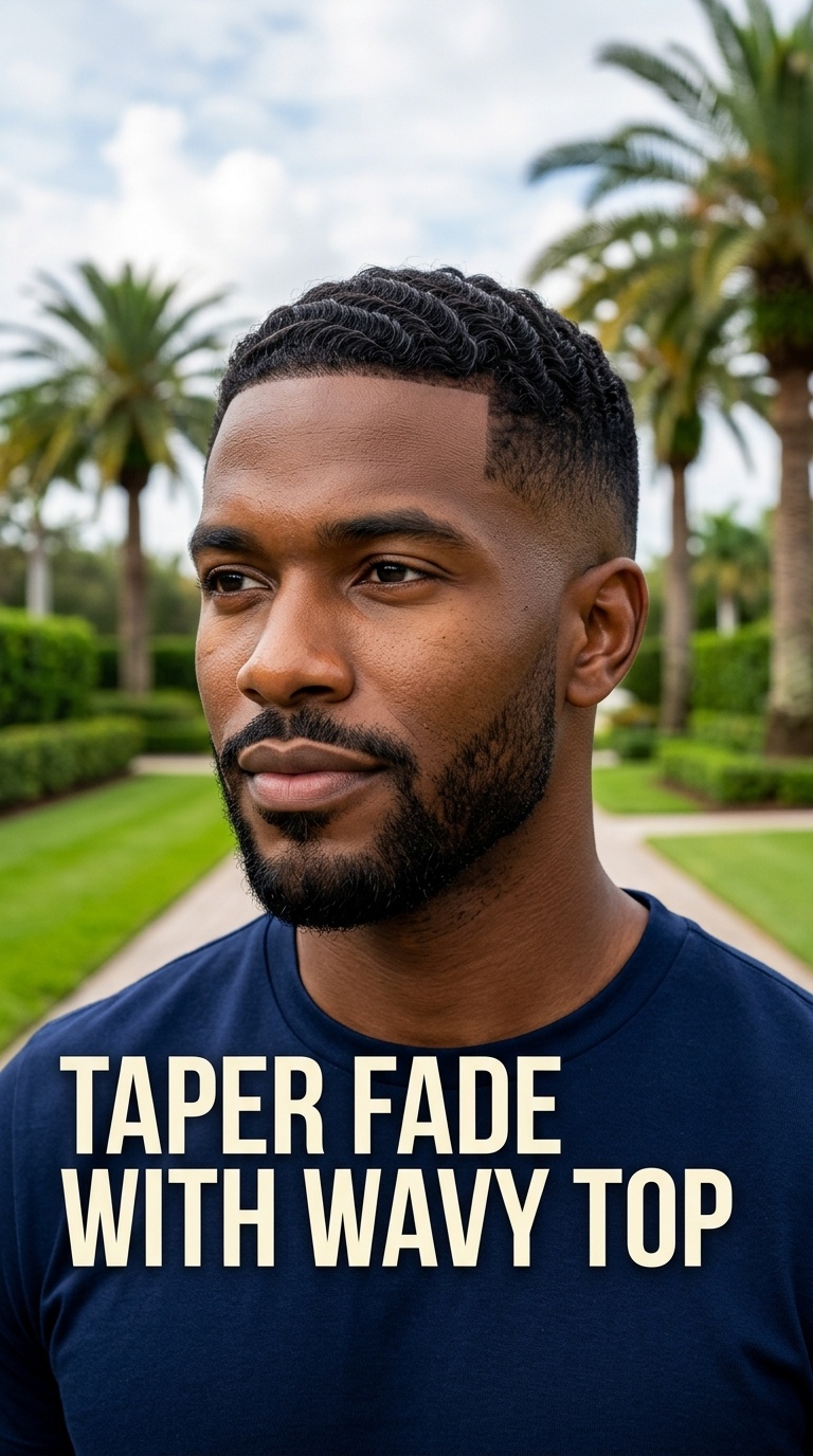 Taper Fade with Wavy Top