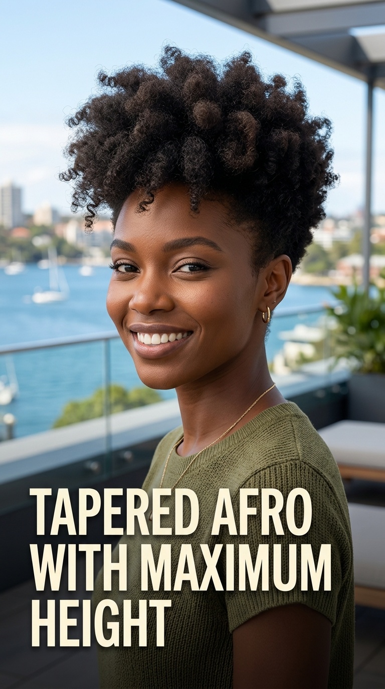 Tapered Afro with Maximum Height
