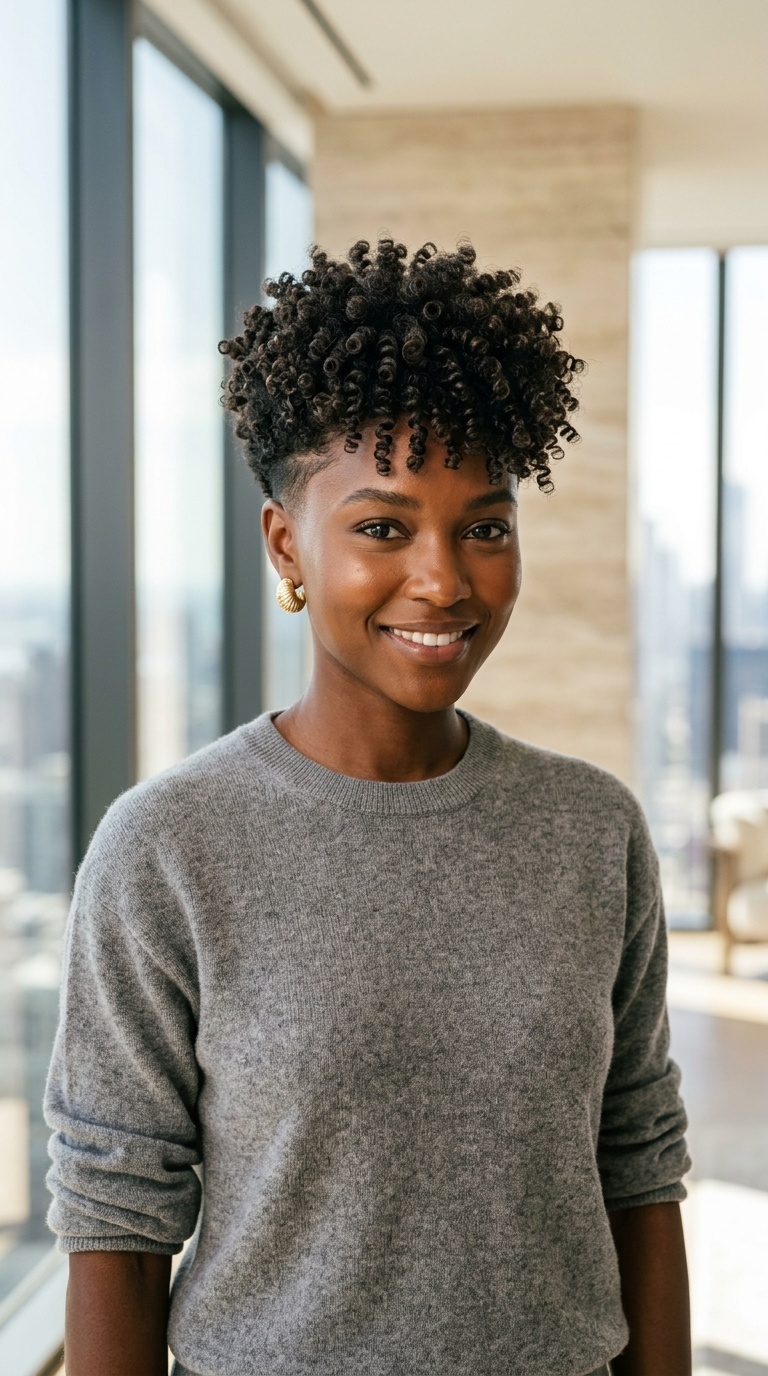 Tapered Fade With Curls