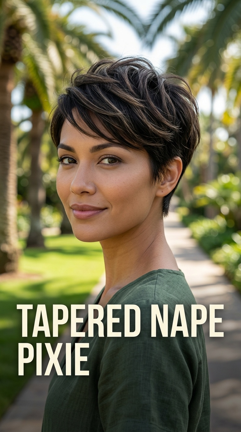 Tapered Nape Pixie