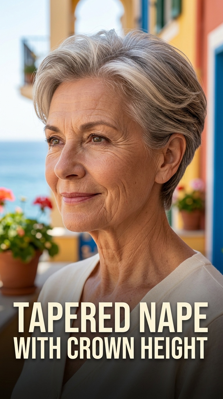 Tapered Nape with Crown Height