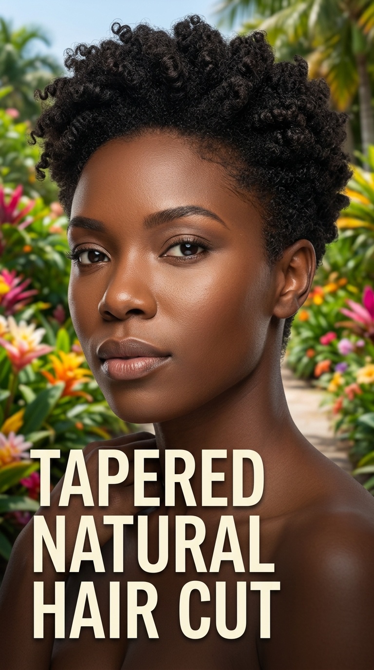 Tapered Natural Hair Cut