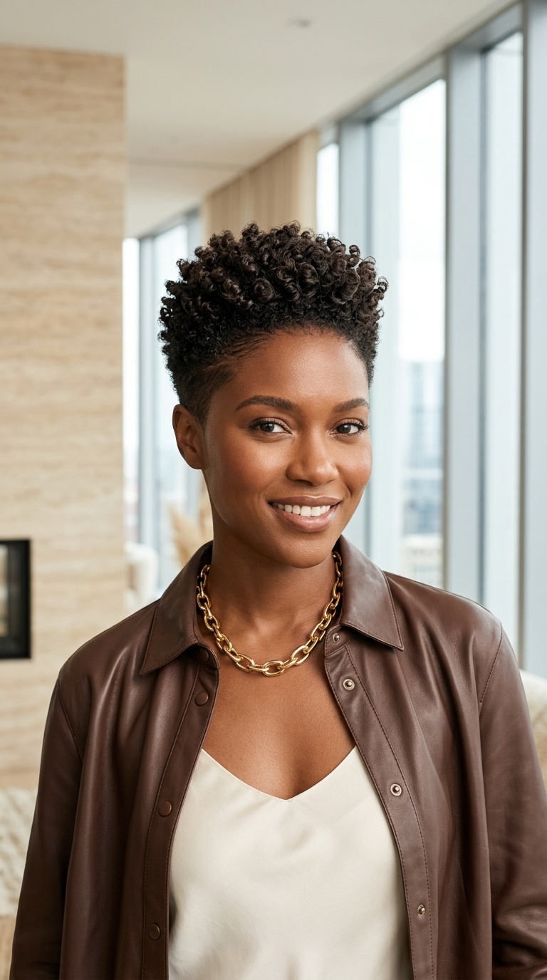 Tapered Natural Haircut For Women