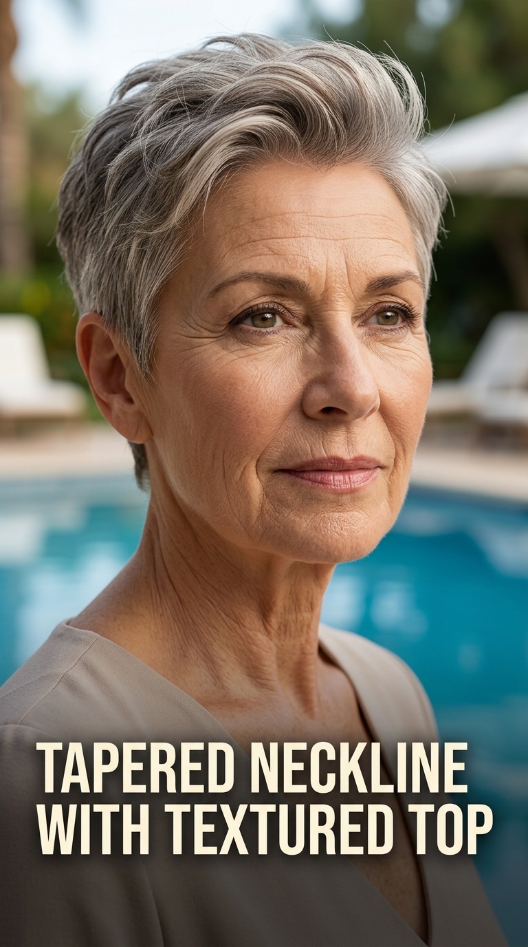 Tapered Neckline with Textured Top