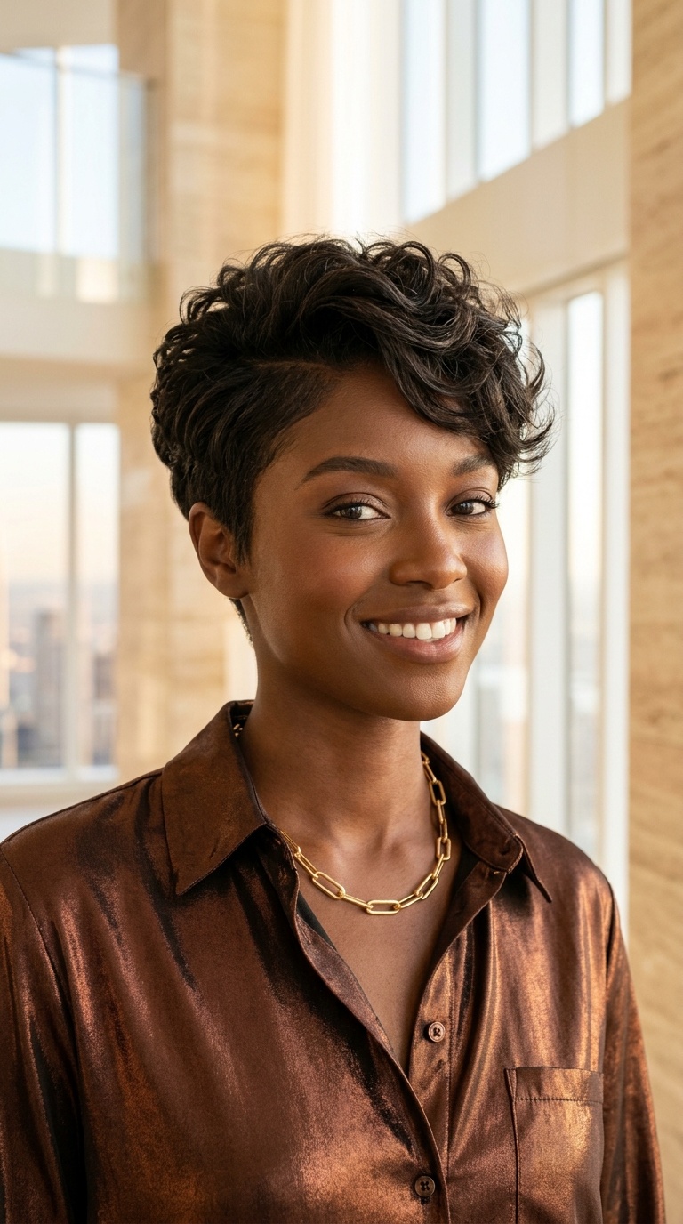 Tapered Pixie Cut For Black Women