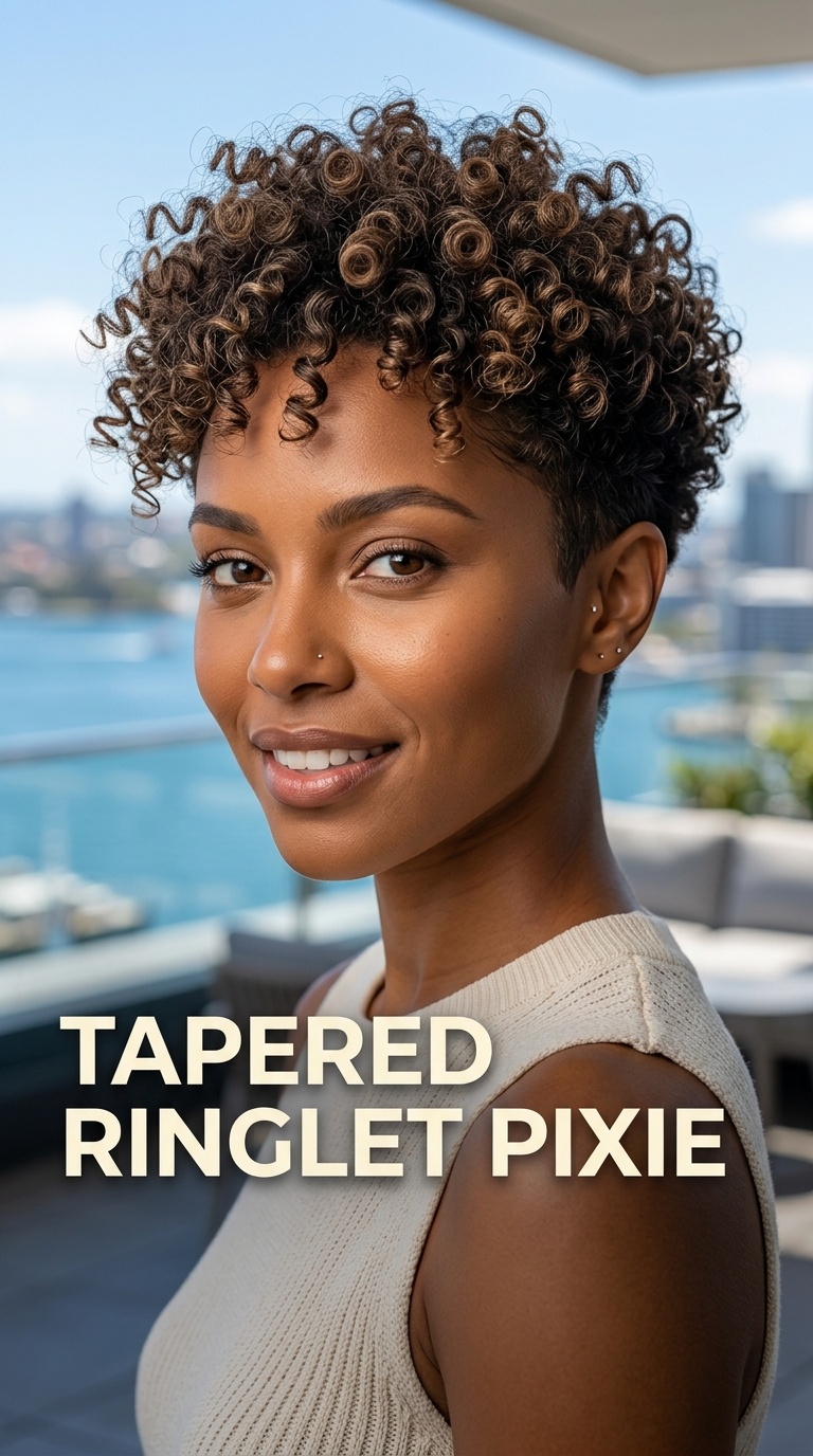 Tapered Ringlet Pixie