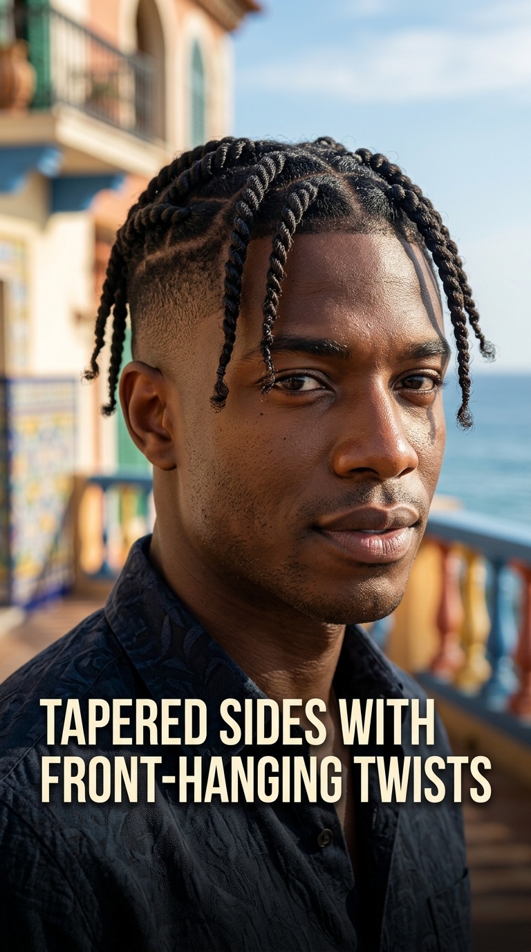 Tapered Sides with Front-Hanging Twists