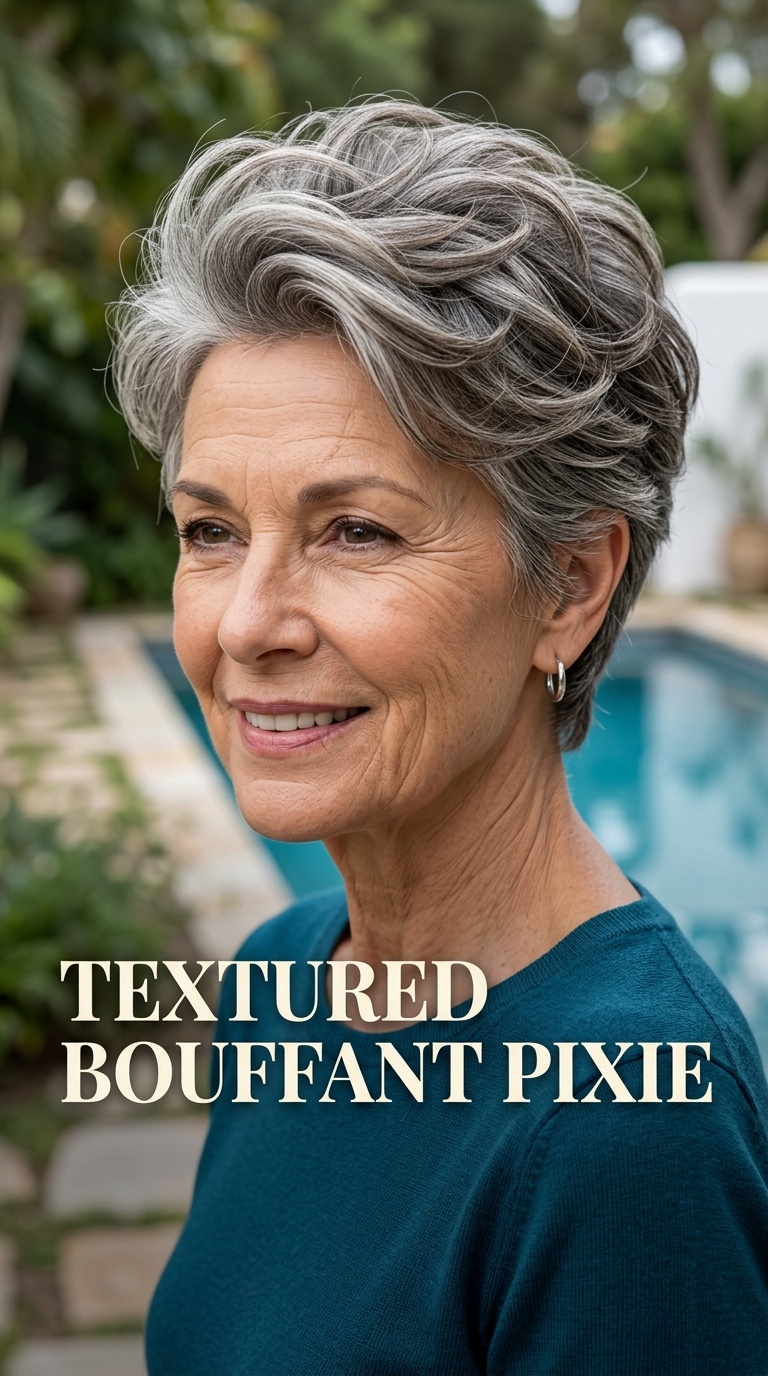 Textured Bouffant Pixie