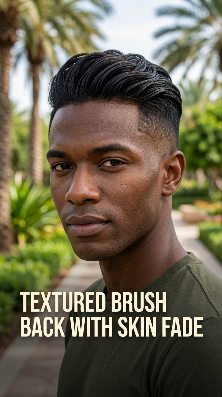 Textured Brush Back with Skin Fade
