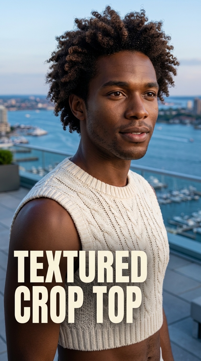 Textured Crop Top