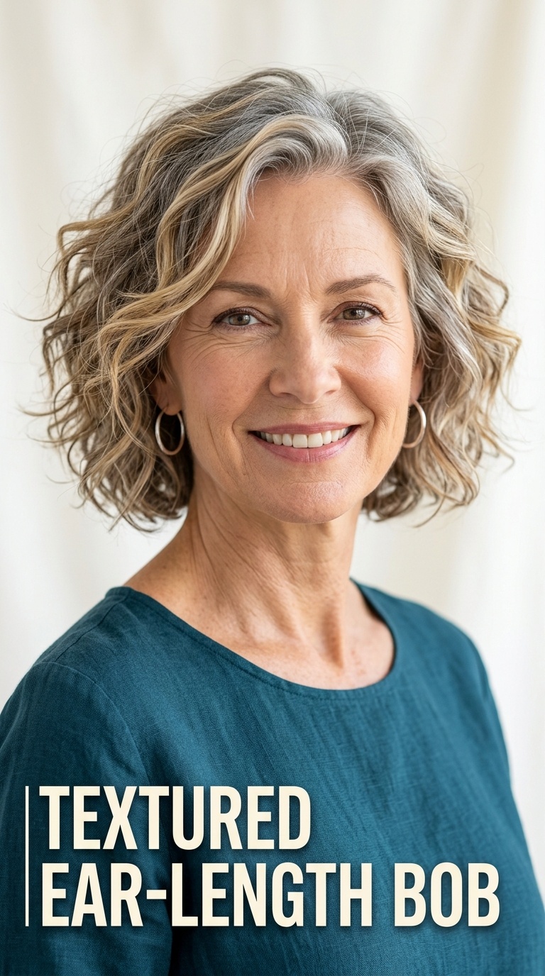 Textured Ear-Length Bob
