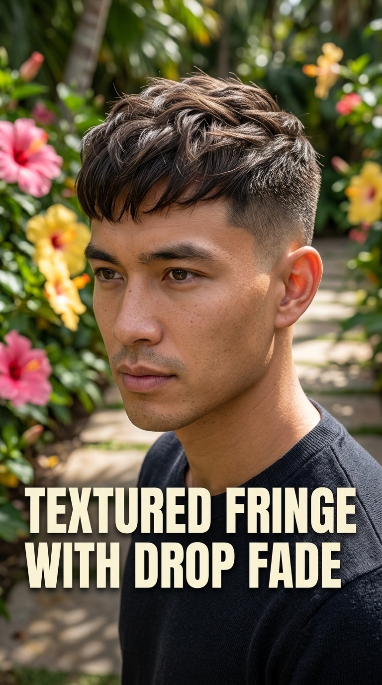 Textured Fringe with Drop Fade
