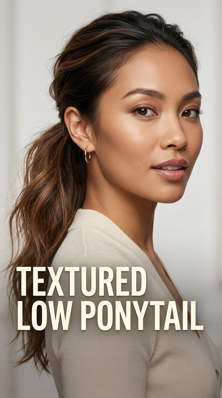 Textured Low Ponytail