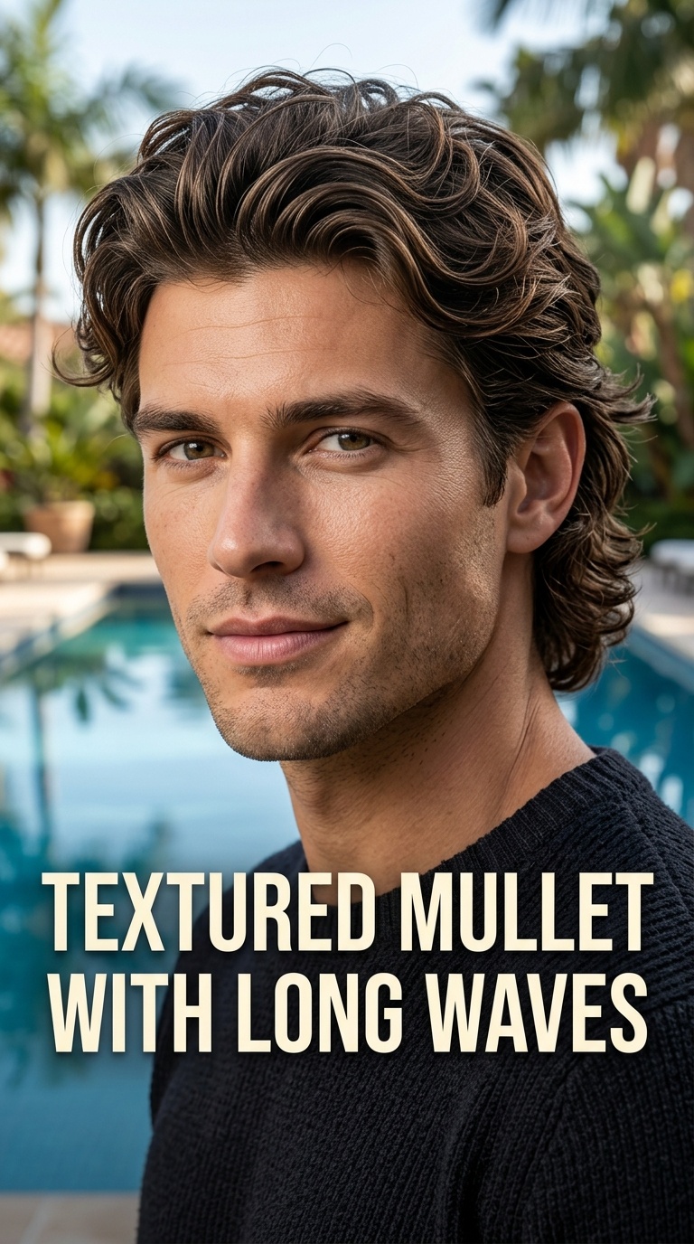 Textured Mullet with Long Waves