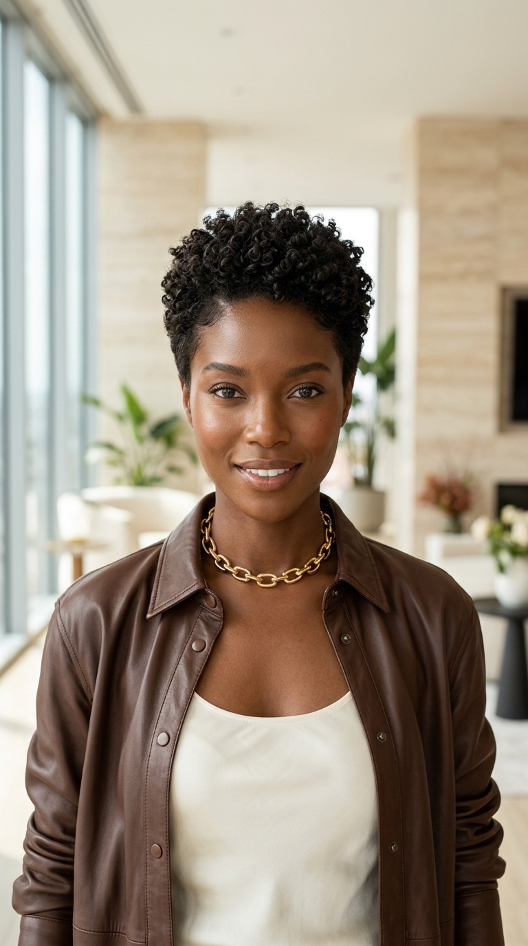 Textured Pixie Cut Black Women 90s
