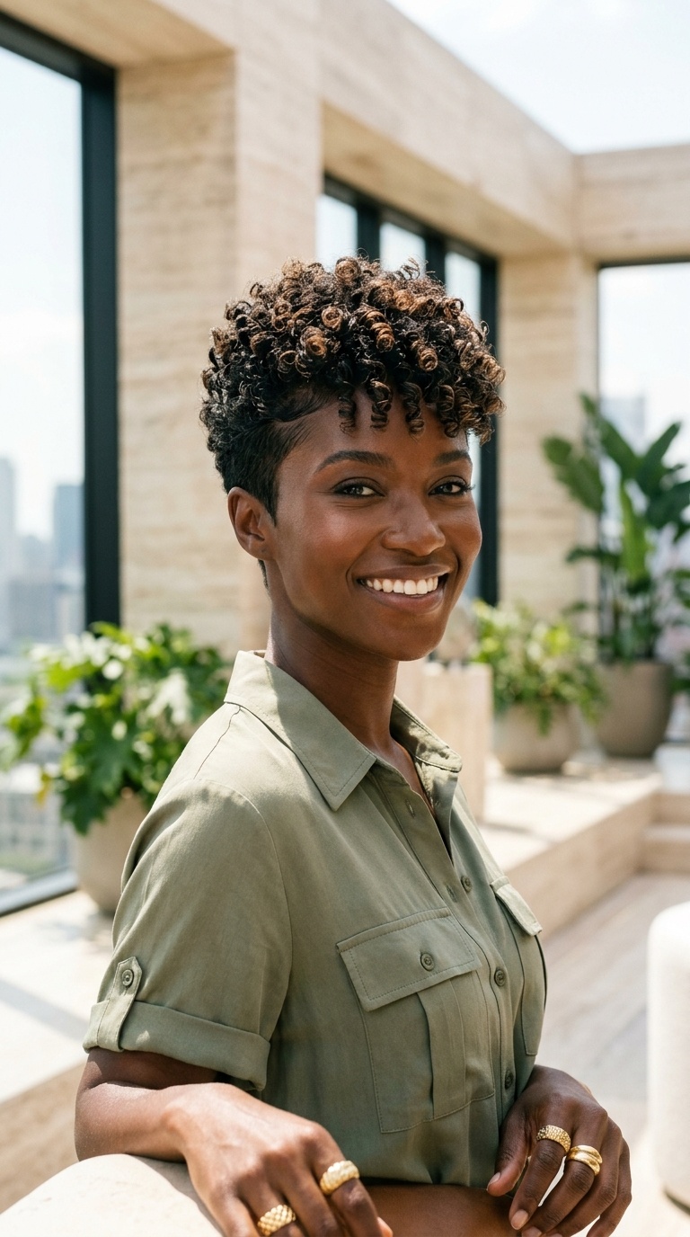 Textured Pixie Hairstyles Black Women