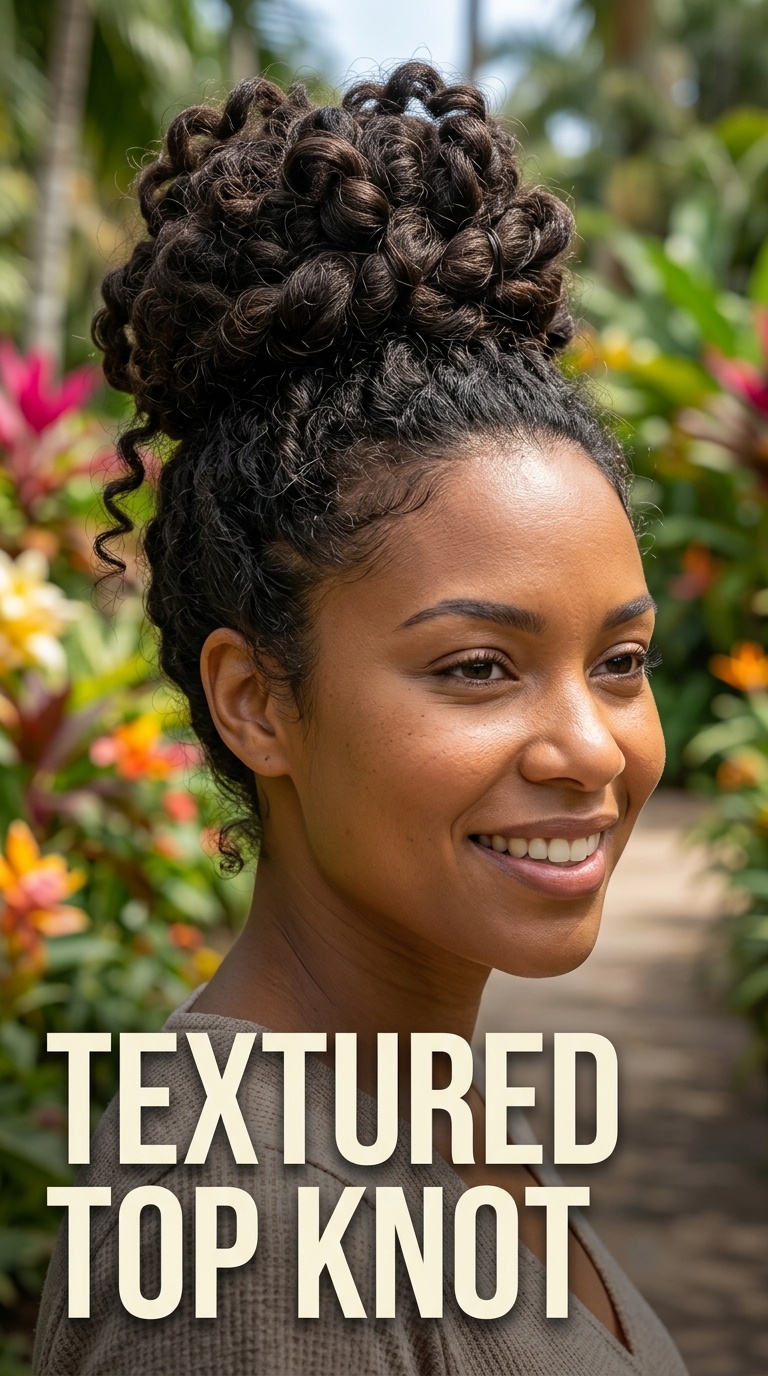Textured Top Knot
