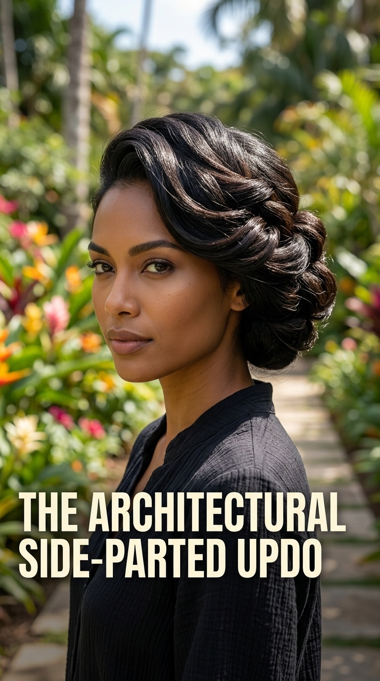 The Architectural Side-Parted Updo