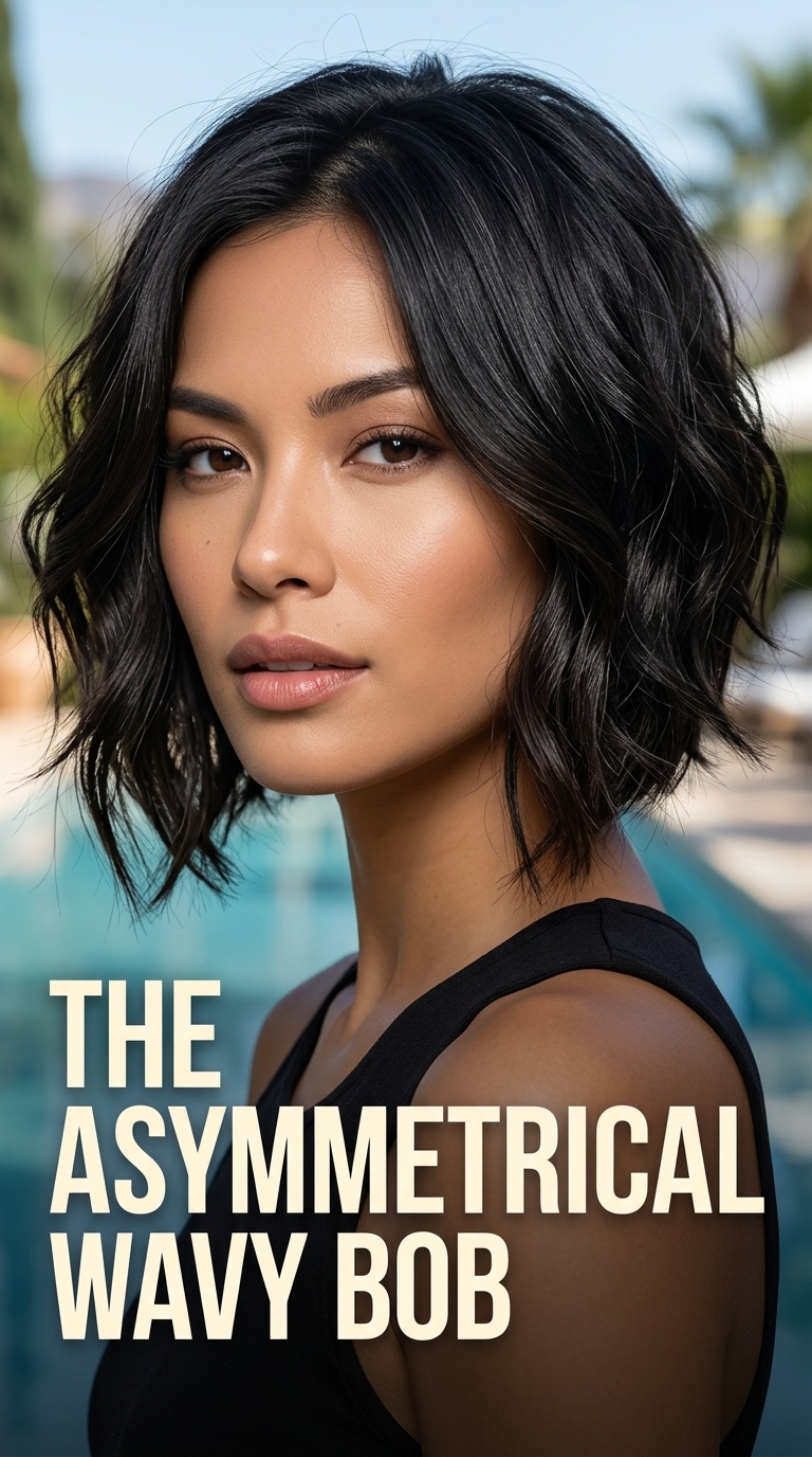 The Asymmetrical Wavy Bob