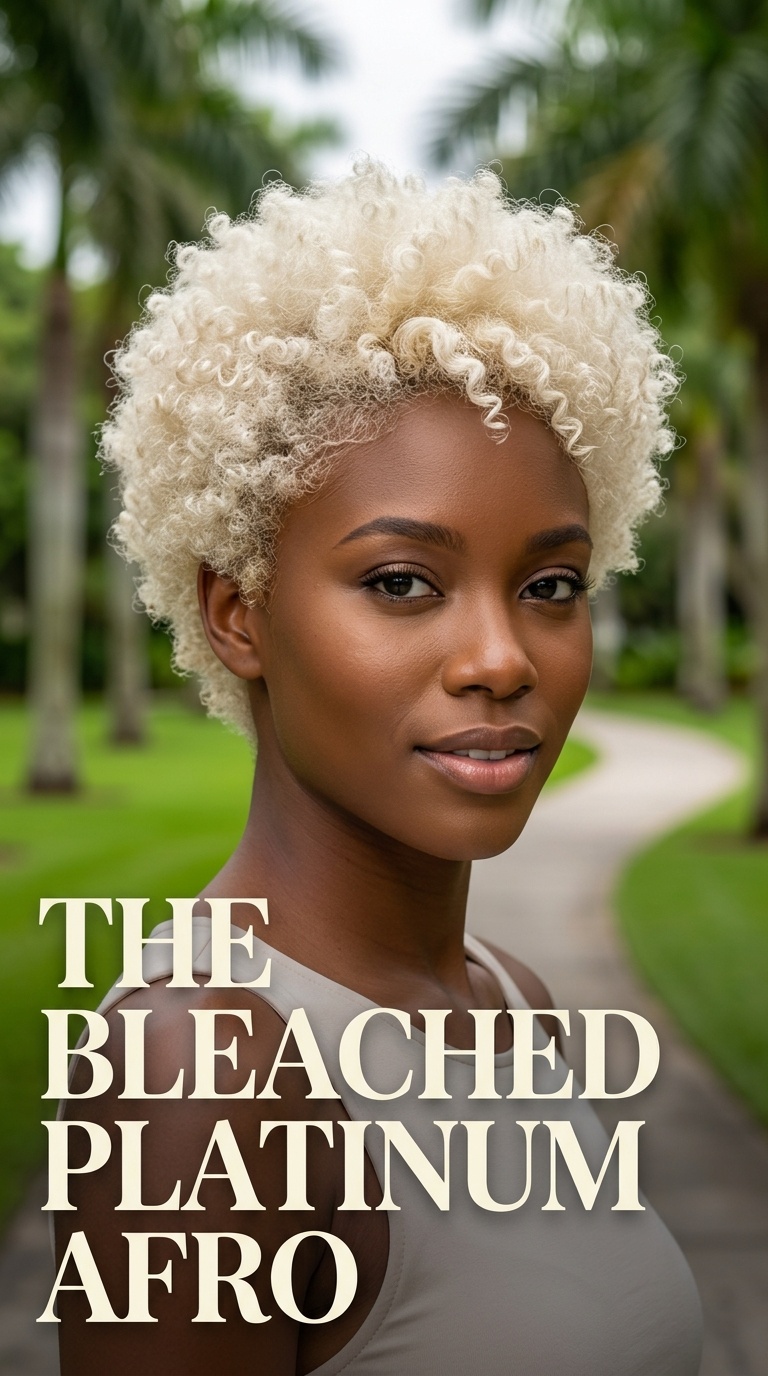 The Bleached Platinum Afro