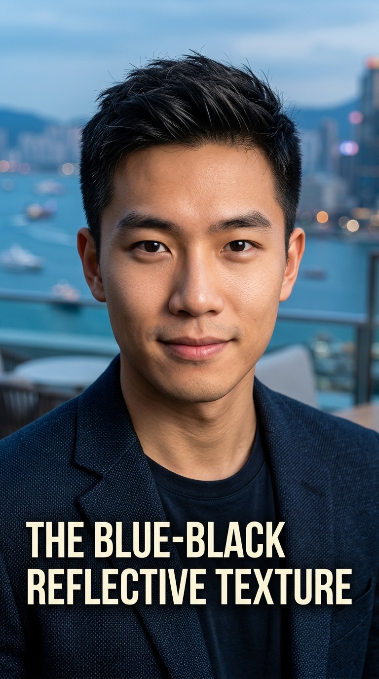 The Blue-Black Reflective Texture