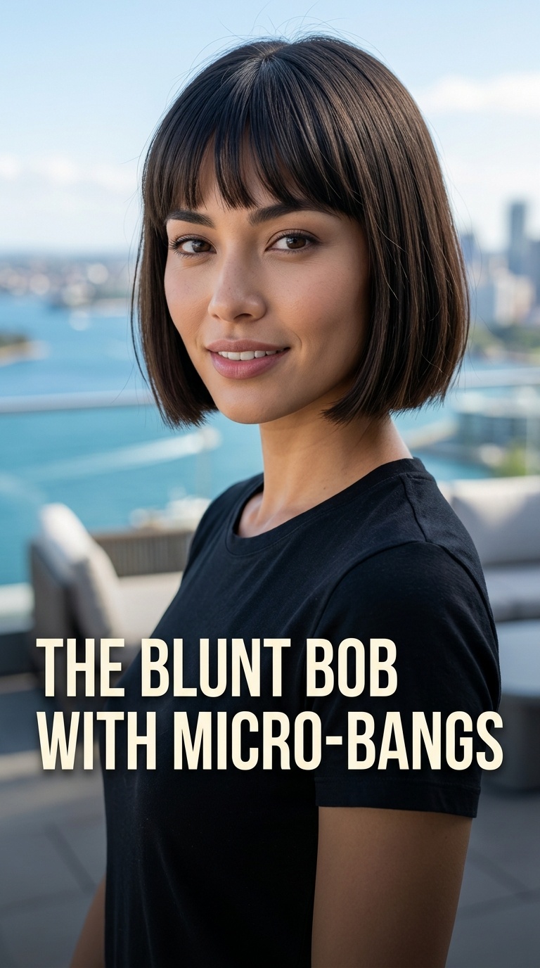 The Blunt Bob with Micro-Bangs