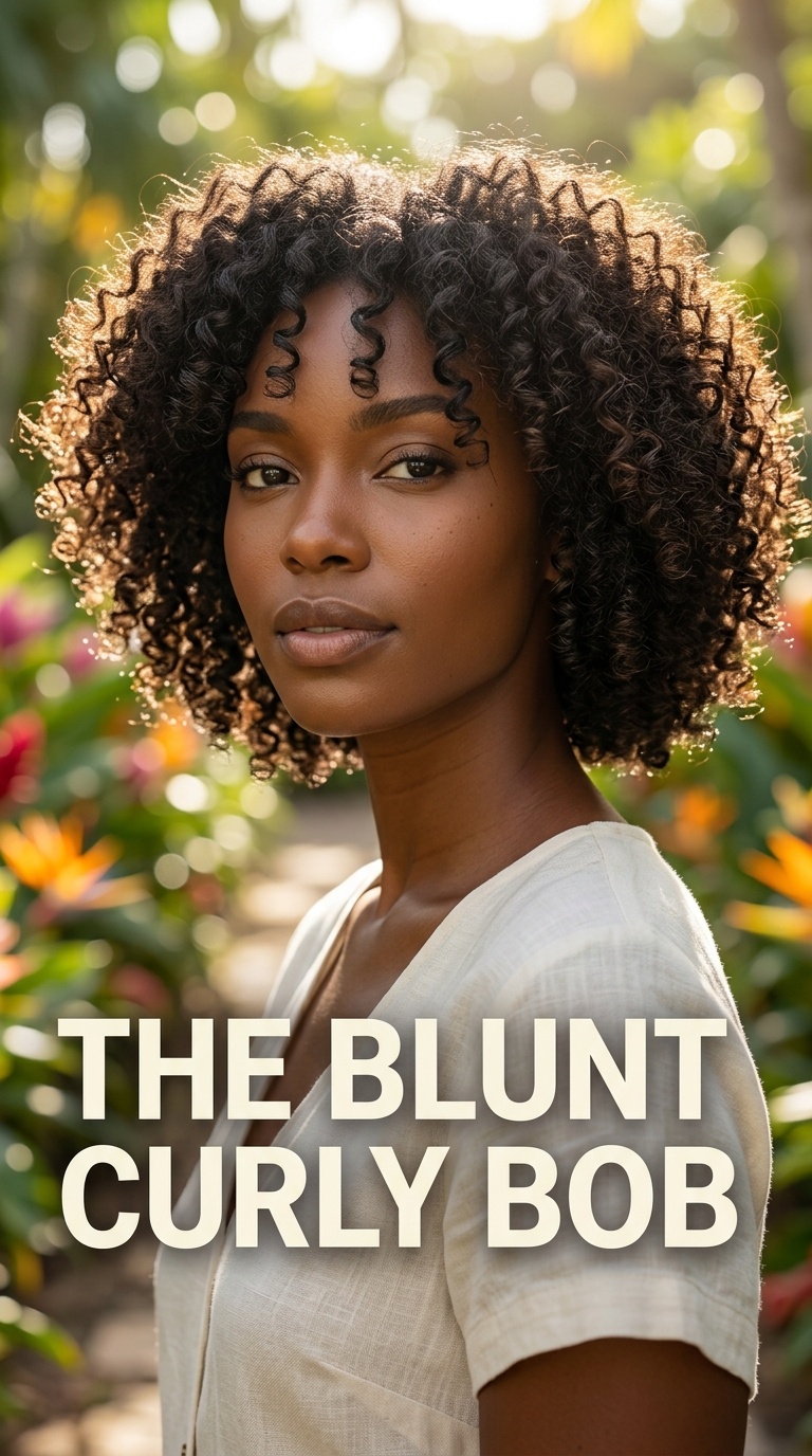 The Blunt Curly Bob