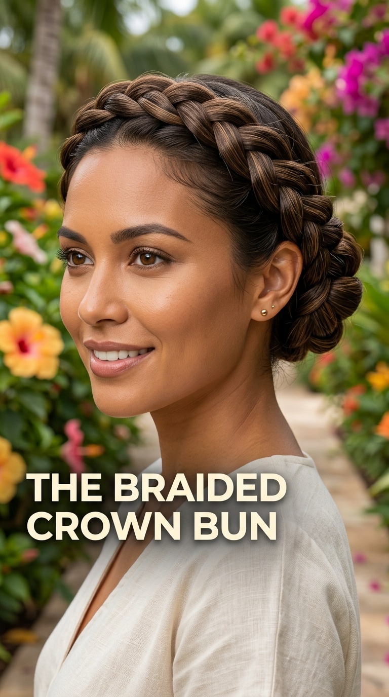 The Braided Crown Bun