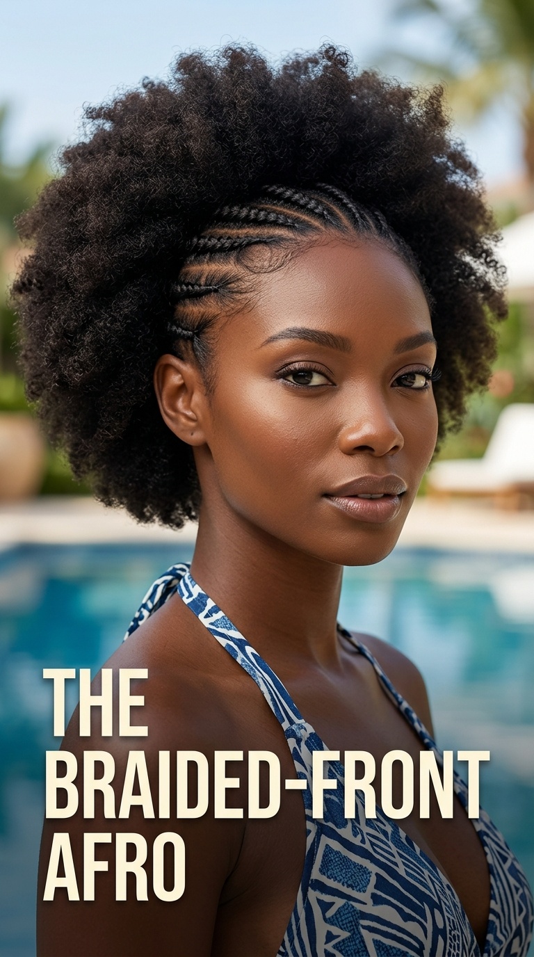 The Braided-Front Afro
