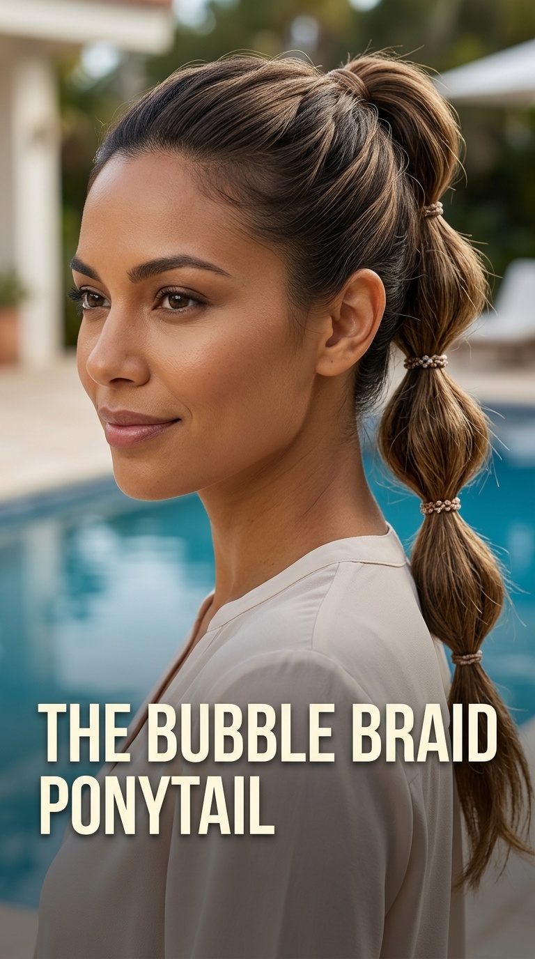 The Bubble Braid Ponytail