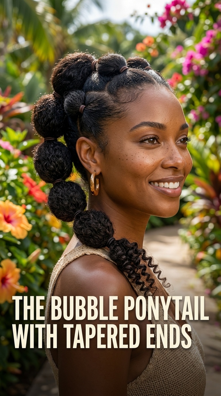 The Bubble Ponytail with Tapered Ends