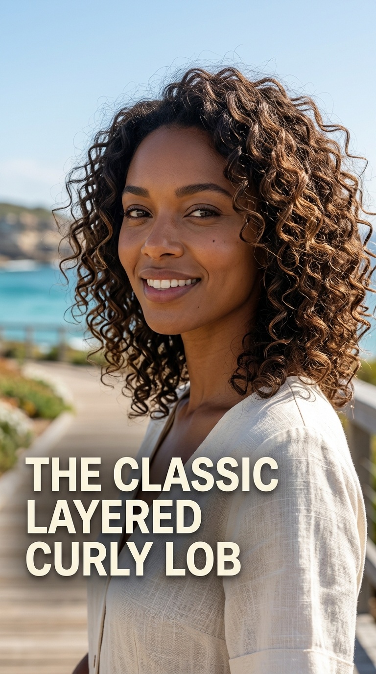 The Classic Layered Curly Lob