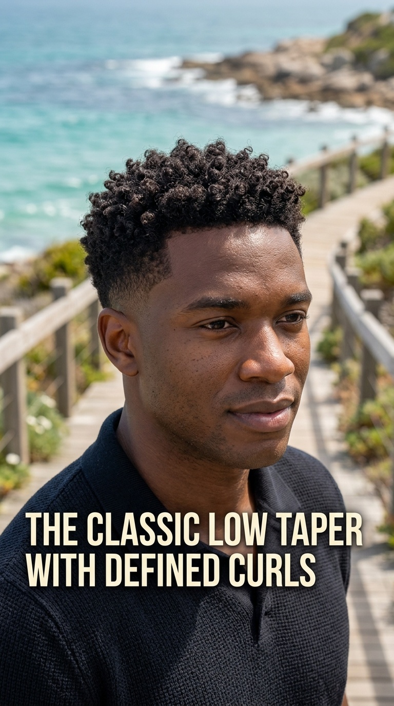 The Classic Low Taper with Defined Curls