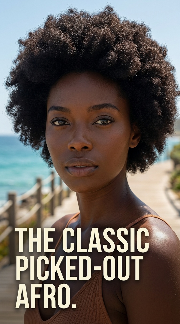 The Classic Picked-Out Afro