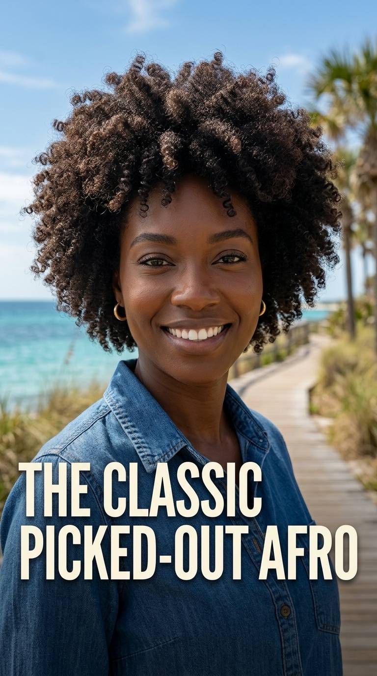The Classic Picked-Out Afro