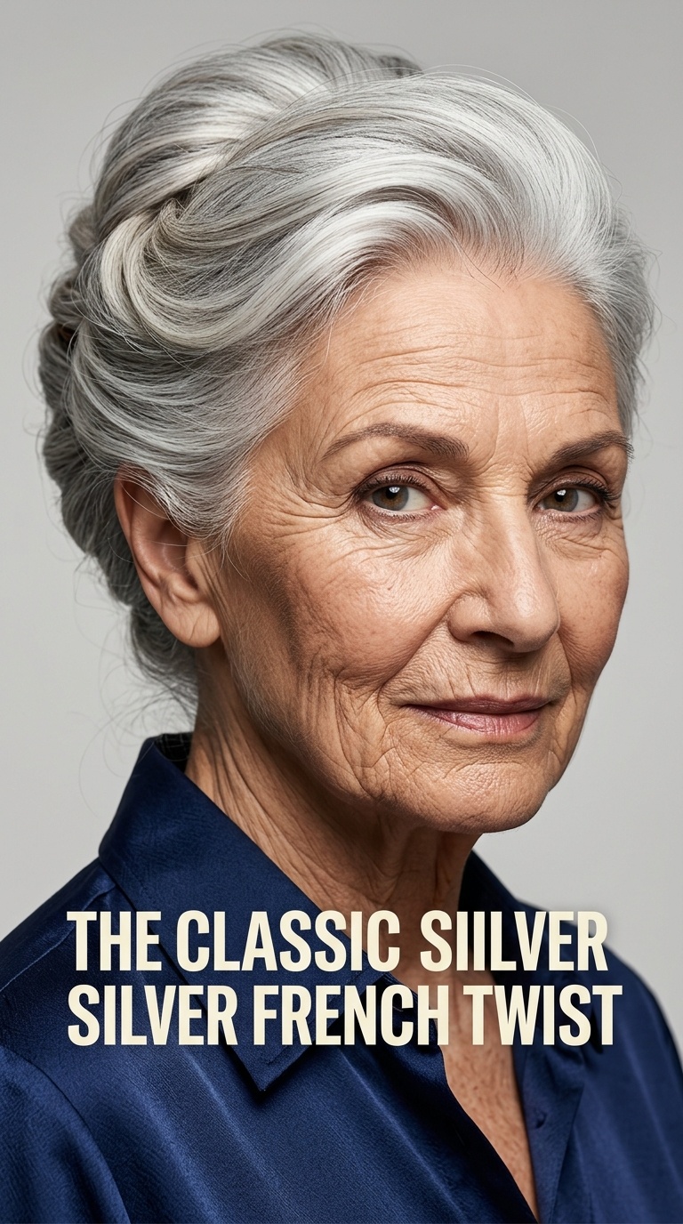 The Classic Silver French Twist