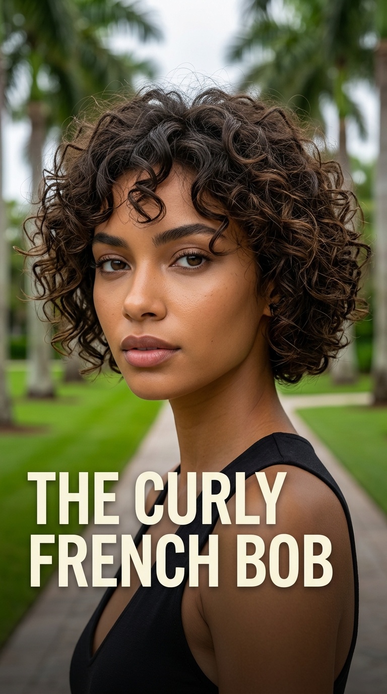 The Curly French Bob