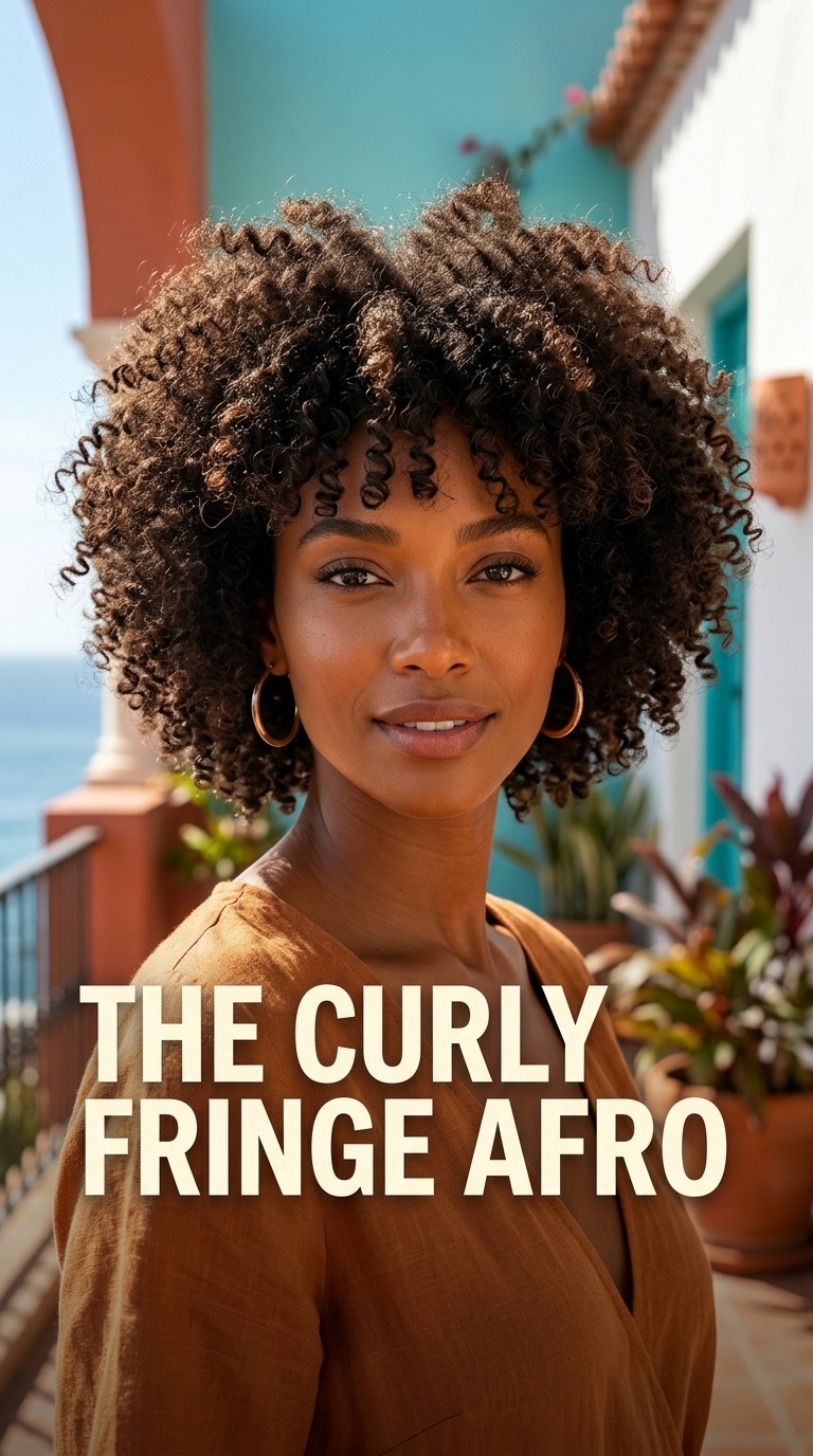 The Curly Fringe Afro