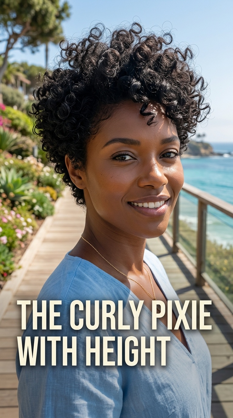 The Curly Pixie with Height