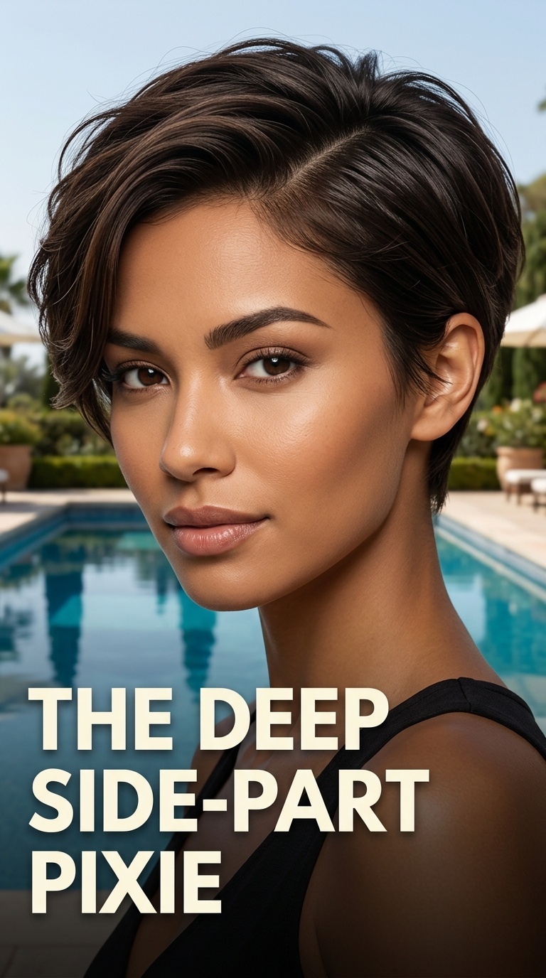 The Deep Side-Part Pixie