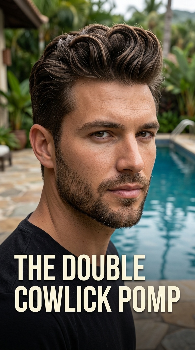 The Double Cowlick Pomp