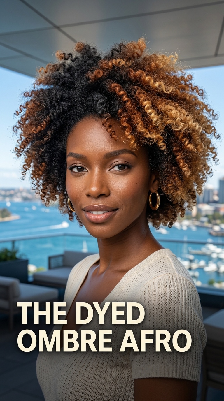 The Dyed Ombre Afro