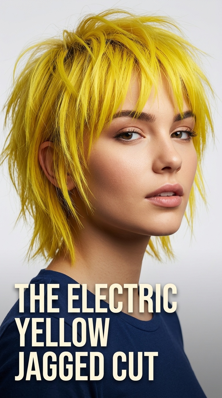 The Electric Yellow Jagged Cut
