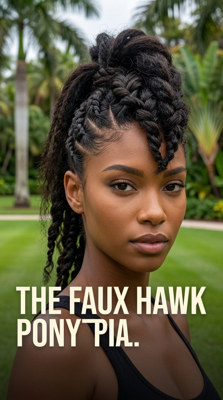 The Faux Hawk Ponytail