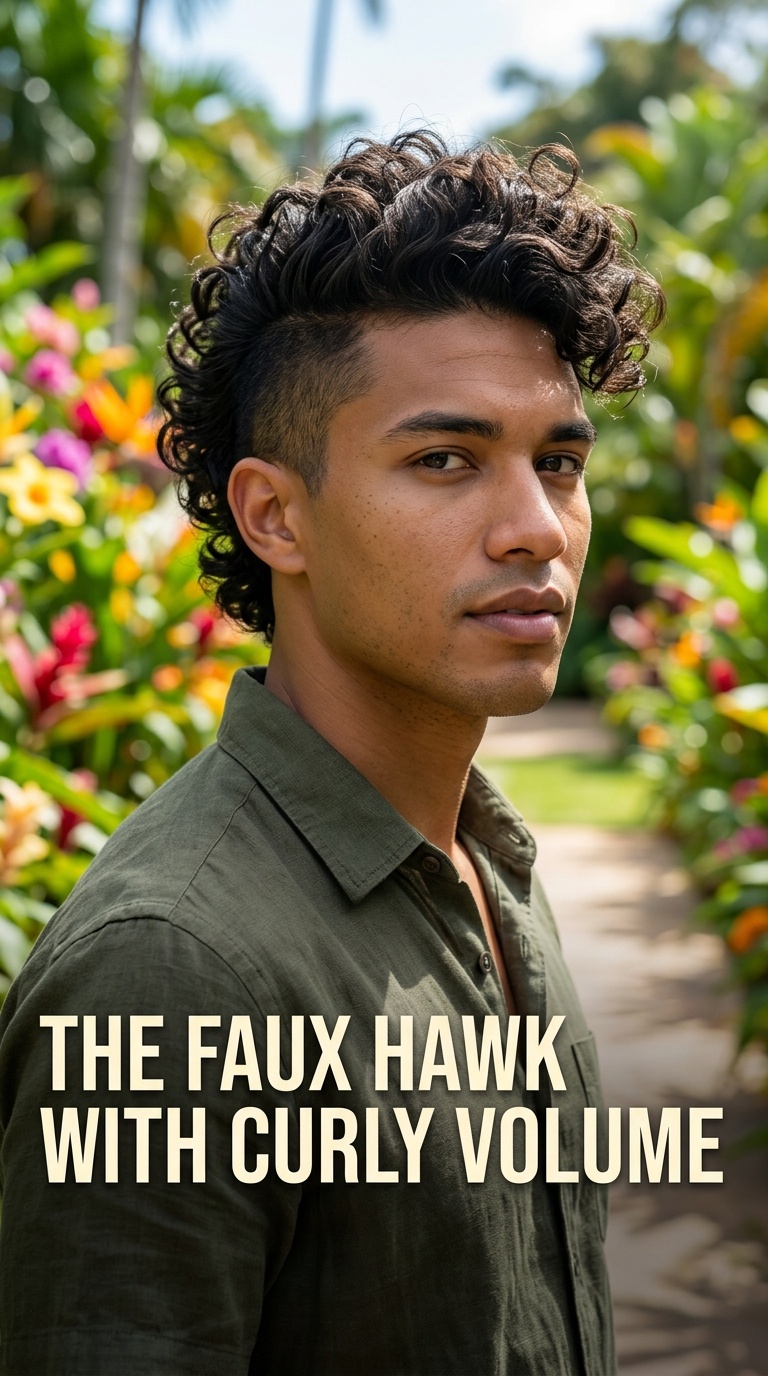 The Faux Hawk with Curly Volume