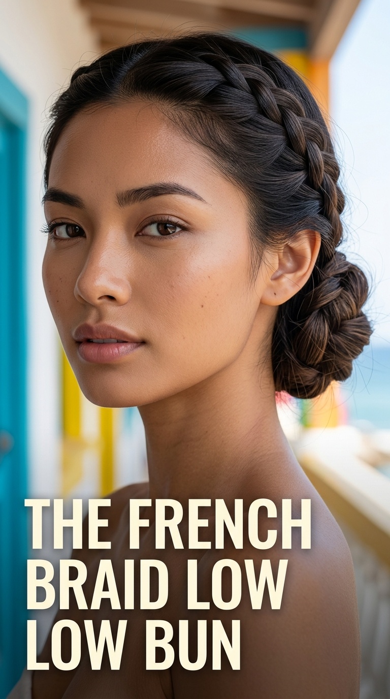 The French Braid Low Bun
