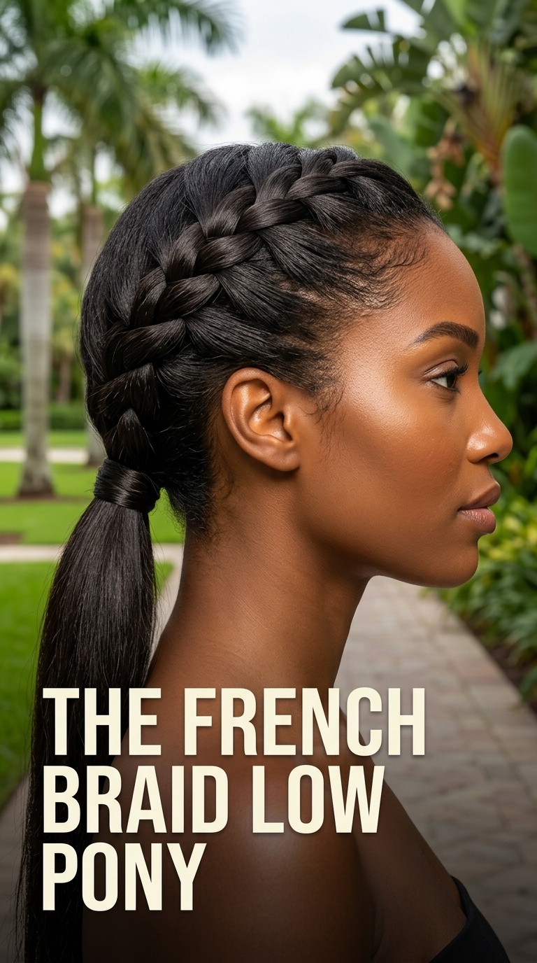 The French Braid Low Pony