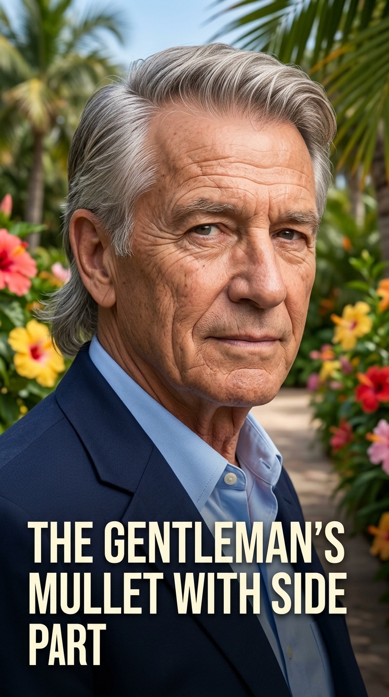 The Gentleman’s Mullet with Side Part