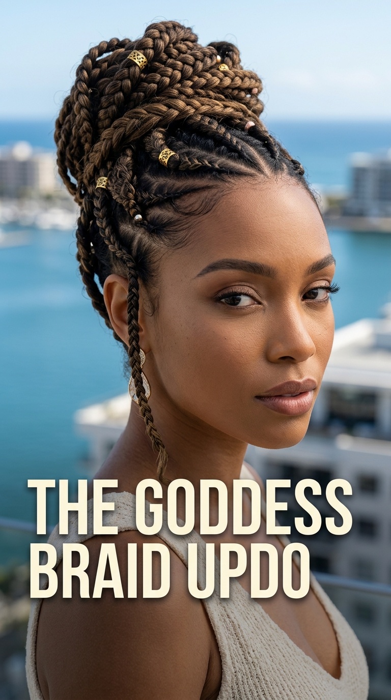 The Goddess Braid Updo