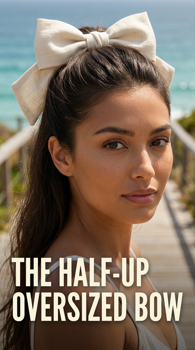 The Half-Up Oversized Bow